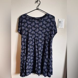 ANNA SUI - Purple Short-Sleeve Tunic - XL - Uniqlo Collaboration - New! Unworn